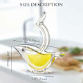 Miniatyrbillede 3 af 5: Individuel citronpresser Design Deluxe, Citron Citron Press-Galuing Manuel Håndpress Vaiss i Akryl Vaiss af Transparent Service (4 stk. Hvid)