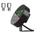Miniatyrbillede 1 af 3: Motorcykel Modificeret Vandtemperaturmåler 12V Voltmeter Stopur USB Mobiltelefon Opladning 5-i-1 Vandtæt Digitalt Display