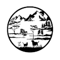 Pikkukuva 1 / 4: Vuoristo- ja metsäaiheinen metallitaulu, koira- ja kissaseinäkoriste, rustiikkinen seinäveistos, sisä- ja ulkokoriste 40 cm