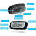 Miniatyrbillede 4 af 5: 3D Skridttæller med Klips og Snor - Simpel Digital Pedometer til Gåture - 7 Dage - Kalorietæller