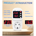 Miniatyrbillede 5 af 5: LCD Dobbelt Display Intelligent Display 16A BESKYTTELSE mod overbelastninger Automatisk Beskyttelse af Spænding og Ho Ho Bureau JJSVA-16 【Europ