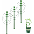 Miniatyrbillede 1 af 5: 3 stk. Stabil tomatbur, planteholder stålrings til planter 3 justerbare ringe til have, altan, klatreplanter, blomster og grøntsager i potter,