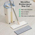 Pikkukuva 4 / 5: 6 kpl MOP-tyynyjen vaihto, moppimikrokuitutyynyt, varaosapuhdistuskansi sopii litteille moppeille ja kovapuulle, laatoille jne., noin 3312 cm