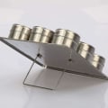 Miniatyrbillede 2 af 5: 9-pak rustfrit stål krydderi beholdere magnetiske krydderi krukker krydderi beholdere med låg krydderi opbevaringskrukker til køkken restaurant