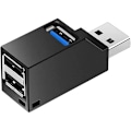 Pikkukuva 1 / 5: (Musta) HUB USB 3.0 - 3 porttia (2 USB 2.0 + USB 3.0), kannettava adapteri, USB-vastaanottoasema, datakeskitin, USB-adapteri PC:lle ja tietokoneelle