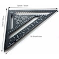 Miniatyrbilde 3 av 5: Multifunksjonell snekker 18cm og 30cm snekker, Aluminium metall trekant linjal stropp Trusquin Guide Ractor Vinkel 45 90 grader/Snekkerverktøy