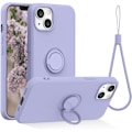 Pikkukuva 1 / 5: Yhteensopiva iPhone 13 -puhelimen suojakuori, lila violetti [sisäänrakennetulla sormuksella]