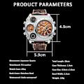 Miniatyrbillede 5 af 5: Sejt Rundt Ur Display Termometer Dobbelt Tid Ur