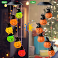 Pikkukuva 4 / 5: 1 kpl aurinkokäyttöiset kurpitsavalot Halloween-koristeluun ulkona, väriä vaihtavat ulkovalot Halloween-juhliin, kuistin ja pihan koristeluun