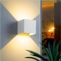 Miniatyrbillede 2 af 4: Væglamper 10W, 2stk 3000K LED Udendørs/Indendørs Væglampe, Justerbar Udendørs Væglampe, Vandtæt IP65 Indendørs Væglampe til Soveværelse Hjem Gang