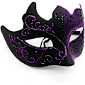 Pikkukuva 3 / 5: Musta ja violetti - Venetsialainen naamio, naamiaisnaamio, venetsialainen naamio cosplayhin, karnevaaliin, teemajuhliin, miehille ja naisille.