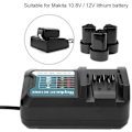 Miniatyrbillede 5 af 5: Lithium-ion batterioplader 10.8 12.0 V, erstatningsopladningsenhed kompatibel med DC10WD BL1016 BL1021B BL1041B FD05