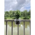 Miniatyrbilde 5 av 5: 2 stk jernhengende blomsterstativ, runde hengende blomsterstativ, hul jernrunde krokpotte for hjem, balkong, hage, rekkverk,