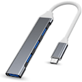 Pikkukuva 1 / 5: 4-porttinen USB C -keskitin, USB C - USB-keskittimeen, USB C -jakaja, USB C -jakaja USB 3.0 -keskittimeen, yhteensopiva Mac Pron, iPad Pron, Chromebookin, Pixelbookin ja Surface P:n kanssa
