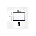 Miniatyrbilde 2 av 2: A4 liggende oppslagstavle for stolper med stropper, svart, A4 liggende