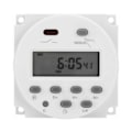 Miniatyrbillede 1 af 5: Mini LCD Digital 12V Strøm LCD Ugentlig Programmerbar Relækontakt Digital Timer Strøm Timer Kontrol med Hvid Vandtæt Dækning