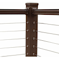 Miniatyrbilde 4 av 5: 20 stk. beskyttelseshylser i rustfritt stål for 3/16 tommers kabelrekkverk, trestolper, DIY balustrade