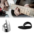Miniatyrbild 2 av 5: 12 ställbara fingerplektrum, gitarrplektrum inklusive 8 st silver rostfritt stål gitarrplektrum + 4 st röda plastgitarr tummar