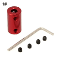 Pikkukuva 4 / 4: 2/3/4/5/6/7/8mm värillinen jäykkä akselikytkentä Rc-veneeseen (5mm-5mm)