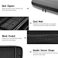 Miniatyrbillede 4 af 5: (Grå) 1 stk. Nintendo Switch Lite-etui, hardcase til Nintendo Switch Lite-konsol, inklusive 8 spilkassetter, JoyCon og andet tilbehør.
