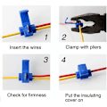 Miniatyrbillede 2 af 5: 50 ELEKTRISKE LEDNINGSKLEMME STYK Quick connector, Hurtig selvdestruerende afledningskonnektor, Scotch Locking konnektorer (25 røde stykker, 25 blå stykker