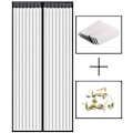 Miniatyrbillede 5 af 5: Magnetisk dør myggenet myggeskud Myg Myg insekter med magneter uden boring (120x210cm) Sort