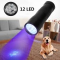 Miniatyrbillede 1 af 4: Manicure Lys Violet Lommelygte 12LED Lommelygte UV Ultraviolet Penge Inspektionslampe Fluorescens Detektorlampe Bølge 395