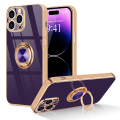 Miniatyrbild 2 av 4: 360 graders roterande finger magnetisk bilhållare telefonfodral för iPhone 14 Pro Max, lila
