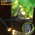 Miniatyrbild 4 av 4: [2-pack] Solcellsstränglampor för utomhus, 12M 100 LED Solcellsstränglampor för utomhus 8 lägen Vattentäta Solcells-LED-stränglampor för trädgård, uteplats, gård, jul