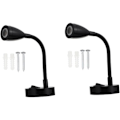 Miniatyrbilde 1 av 4: 2 stk. LED Spot Leselys Justerbar Bryter Sengelampe Vegglampe Innvendig Lys Bobil 6000K Hvit for Campingbil