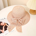 Miniatyrbillede 2 af 3: Pink - Dame UPF 50+ Bredskygget Halm Strand Solhat