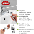Miniatyrbild 4 av 5: Handdusch anpassningsbar till kran, handdusch till tvättställ, L150 cm