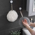 Miniatyrbillede 1 af 5: 2 stk. (hvid+grå) håndklæder badehåndklæder køkkenhåndklæder absorberende plys håndklæde hængende håndklæde