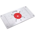 Miniatyrbilde 4 av 5: Fresebord Innleggsplate, Aluminium Trebearbeiding Freseplate med 4 Innleggsringer for Treskjæring, Fresing og Sporing