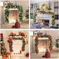 Miniatyrbilde 4 av 5: Julekrans med LED-lyskjede Belysning 270cm Julekrans kunstig Julekrans Jul, dørkrans inne og ute