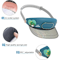 Miniatyrbilde 4 av 5: Vifte Kjøligere Cap Vifte Cap Solhatt Utendørs Snapback Cap Justerbar Sommerhatt Solbeskyttelse Solenergihatt(cyan)