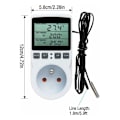 Miniatyrbilde 2 av 5: Digital Temperaturkontroller, Termostatkontakt Varme Kjøling LCD Temperaturkontroller, 200v-250v for Fast Temperaturkontroller