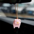 Miniatyrbillede 2 af 5: Bil Bakspejl Vedhæng Heldig Gris Ornament Bil Interiør