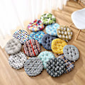 Miniatyrbilde 4 av 5: (Blader) Sett med 4 puter for stol stol stol stol pute for uteplass, 40x40cm maison, bil, sofa, skrivebord, tatami dekorasjon