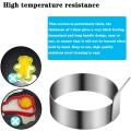 Miniatyrbillede 3 af 5: Æggebakkeringe, 4 rustfrie stål omeletforme, bageforme til æg / pandekager / omeletter osv., non-stick belægning, fødevaregodkendt rustfrit stål