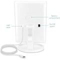 Miniatyrbillede 4 af 5: Navaris LED lysspejl 3 sider til installation - Spejl Foldbart triptykon makeup på fod med forstørrende effekt X2 x3 - Batteri eller USB - Hvid