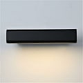 Miniatyrbillede 4 af 5: Simpel nordisk sengelampe til vægmontering 360 grader sorte LED'er - med lille 22 cm kontakt - Varmt lys