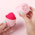 Pikkukuva 4 / 5: 2 kappaletta meikkisieniteline silikonista, meikkisieniteline, meikkisienisäiliö, Beauty Blender -kuljetuskotelo matkustamiseen