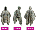 Pikkukuva 3 / 5: Camo vedenpitävä huppu poncho naamiointi vedenpitävä sadetakki sadetakki retkeily vaellus sade suoja teltta arkki pad markiisi kangas vaahtera