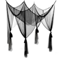 Miniatyrbilde 1 av 5: Myggnetting for seng, fire hjørnestolpe gardin myggnetting elegant myggnetting sett, kroker og profesjonelt myggnetting tau, skjerm baldakin gardin