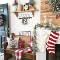 Miniatyrbilde 3 av 4: 4 juledekorasjons putetrekk 18 x 18 akvarell krans fugl god jul puter rustikk vinterferie kaste juleputer