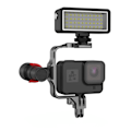 Pikkukuva 2 / 5: IPX8 vedenpitävä himmennettävä tehokas vedenalainen valo 8 värisuodattimella ja alumiiniseospystysuuntaisella kiinnikkeellä GoPro Hero 11/10/9 Insta360 X3/DJI A