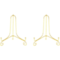 Miniatyrbillede 1 af 4: 2 stk. 4\" Jern Display Stativ, Guld Jern Staffeli Plade