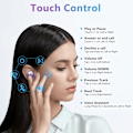 Pikkukuva 5 / 5: Bluetooth-kuulokkeet True Wireless -kuulokkeet Melunvaimennus Deep Bass Stereo -kuulokkeet korvaläpillä (violetti)