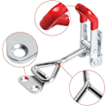 Miniatyrbillede 2 af 5: Metal Toggle Latch, 8 stk. Toggle Clamp Toggles, 4001 Quick Release Clasp Fixing Buckle Med Justerbar Spænde Til Skab, Dør, Kasse, Etui Uden Lo